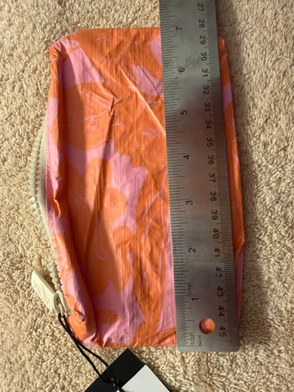 ALOHA Collection Orange and Pink Cosmetic Pouch
